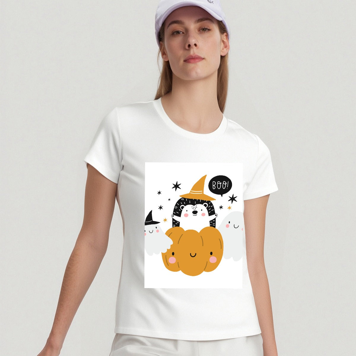 Women's Round-Neck Short-Sleeved T-Shirt For the USA|200GSM Cotton DTF