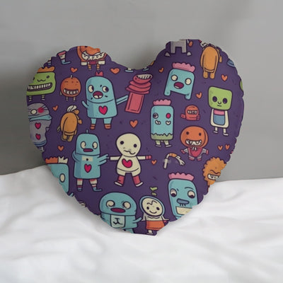All-Over Print Heart-shaped pillow