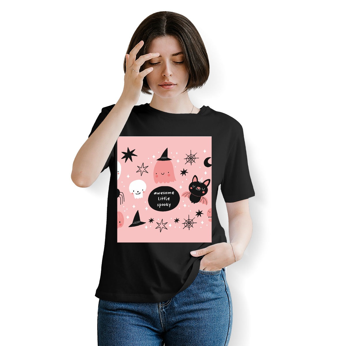 Women's Essential Crew Neck T-Shirt For The USA|180GSM Front DTF