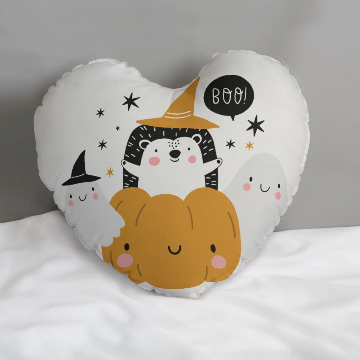 All-Over Print Heart-shaped pillow