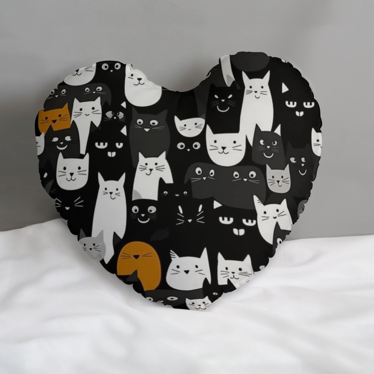 All-Over Print Heart-shaped pillow