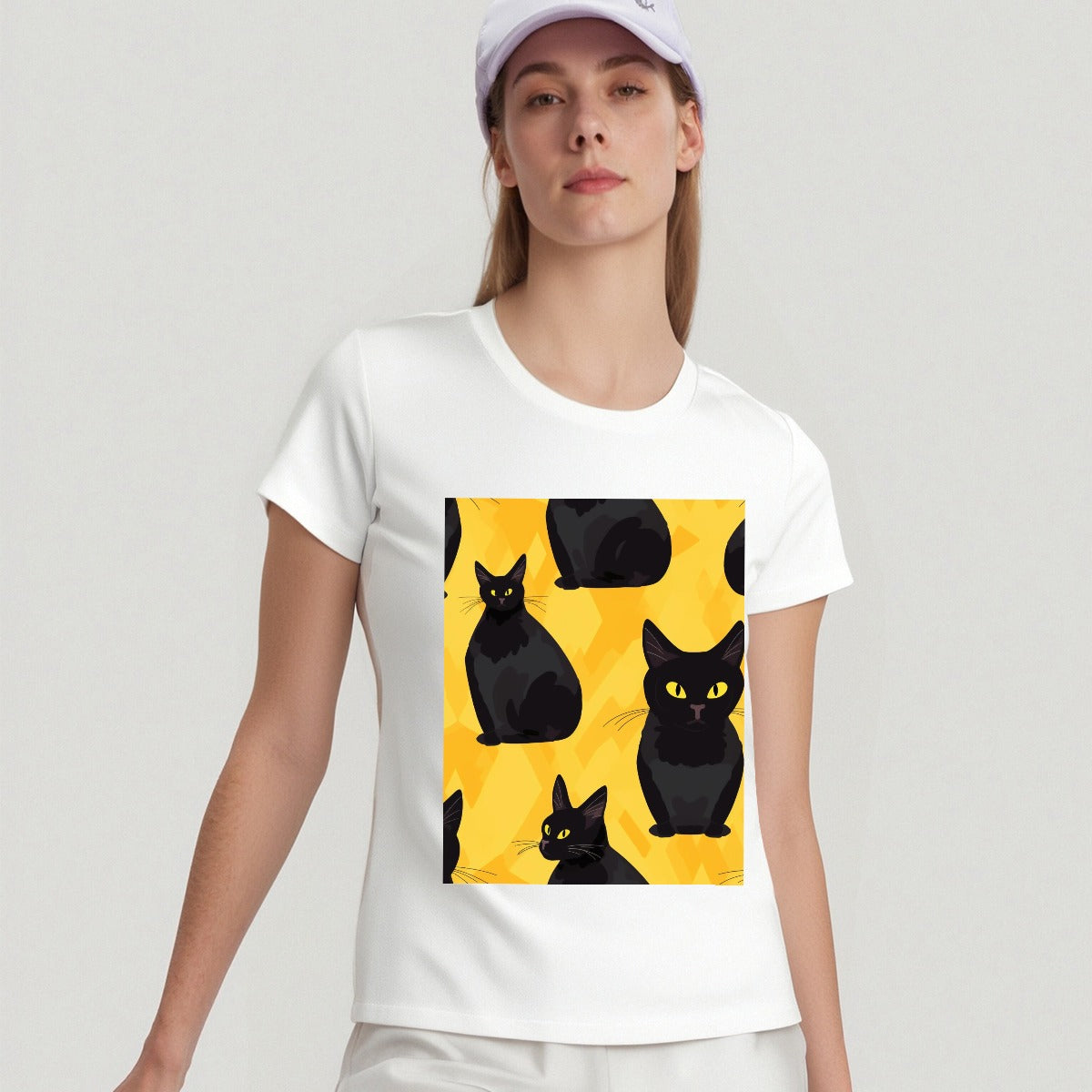 Women's Round-Neck Short-Sleeved T-Shirt For the USA|200GSM Cotton DTF
