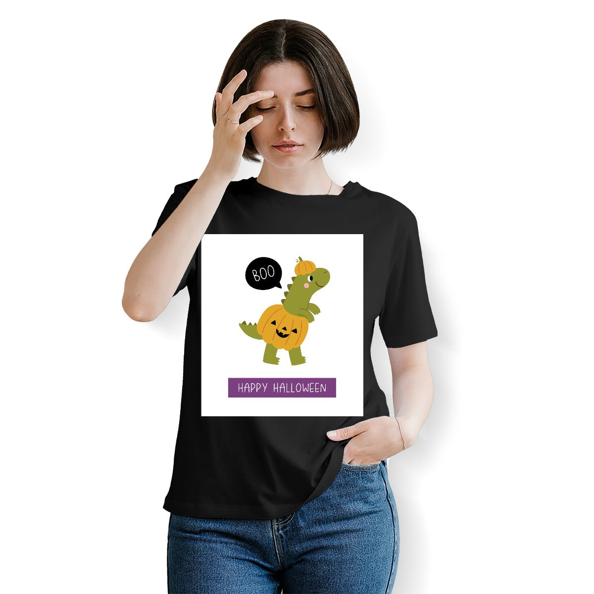 Women's Essential Crew Neck T-Shirt For The USA|180GSM Front DTF