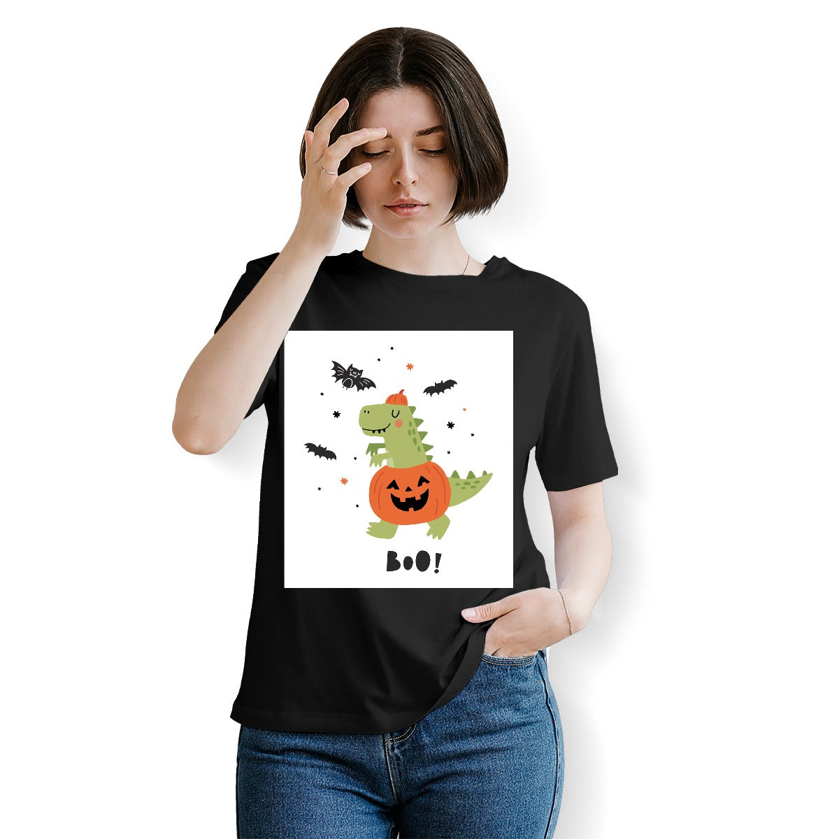 Women's Essential Crew Neck T-Shirt For The USA|180GSM Front DTF