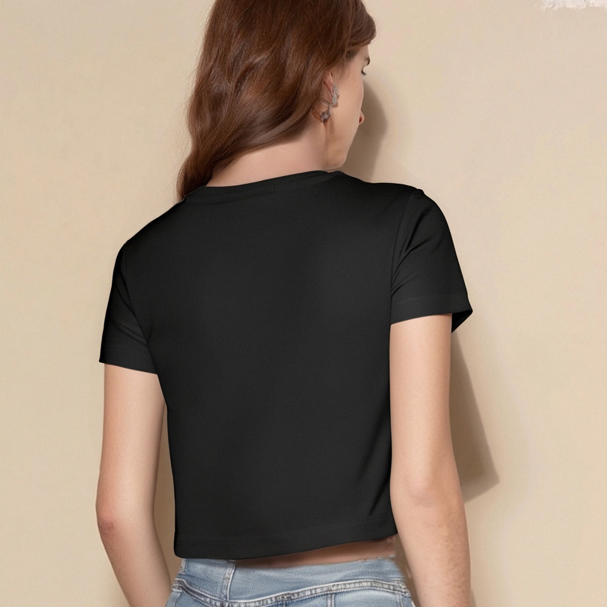 Women's Polyester Navel-Baring Short T-Shirt For the USA|180GMS DTF